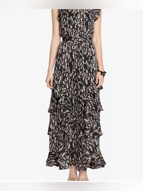 Rachel Roy Layered Ruffled Floral Maxi Dress (XS)